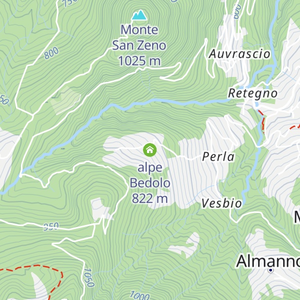 Map of alpe Bedolo