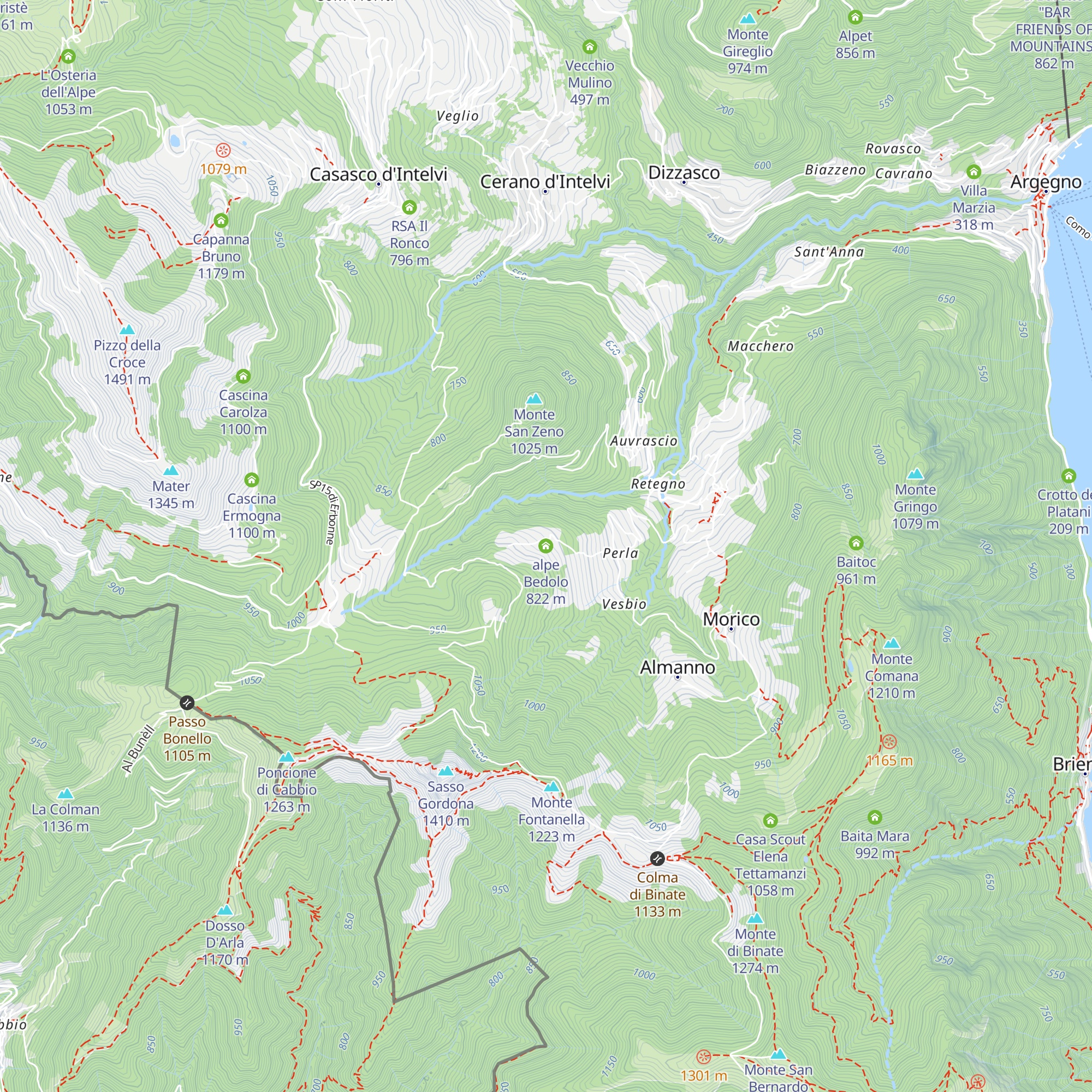 alpe Bedolo map