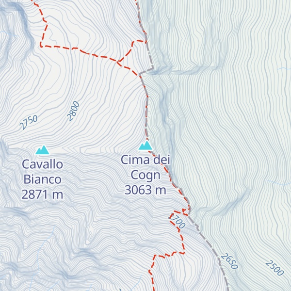 Map of Cima dei Cogn