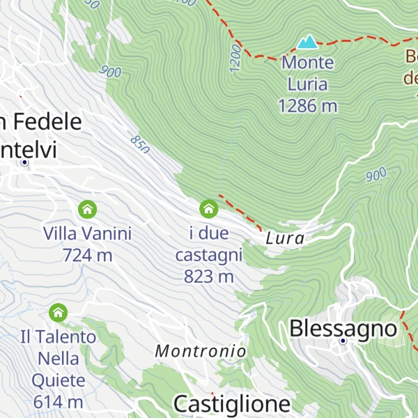 Map of i due castagni
