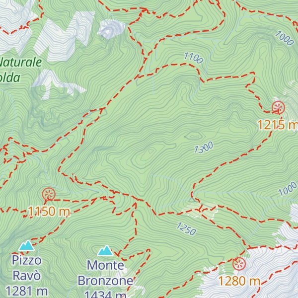 Map of Cime di Bronzone