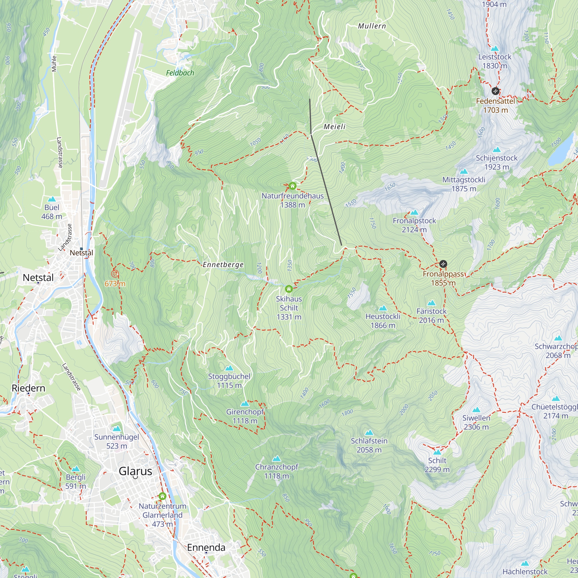 Skihaus Schilt map