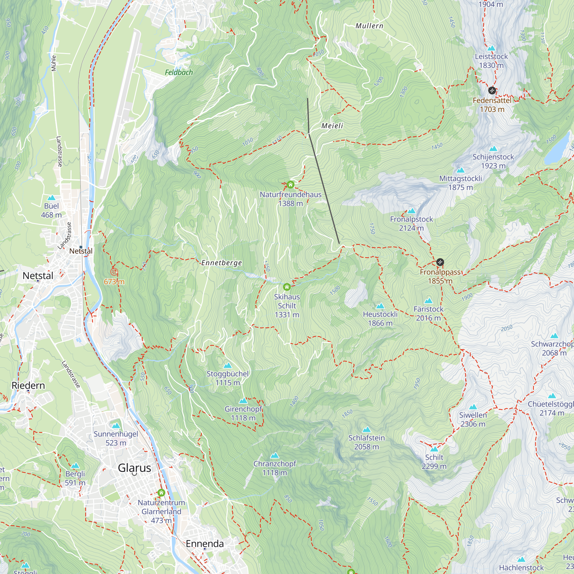 Skihaus Schilt map