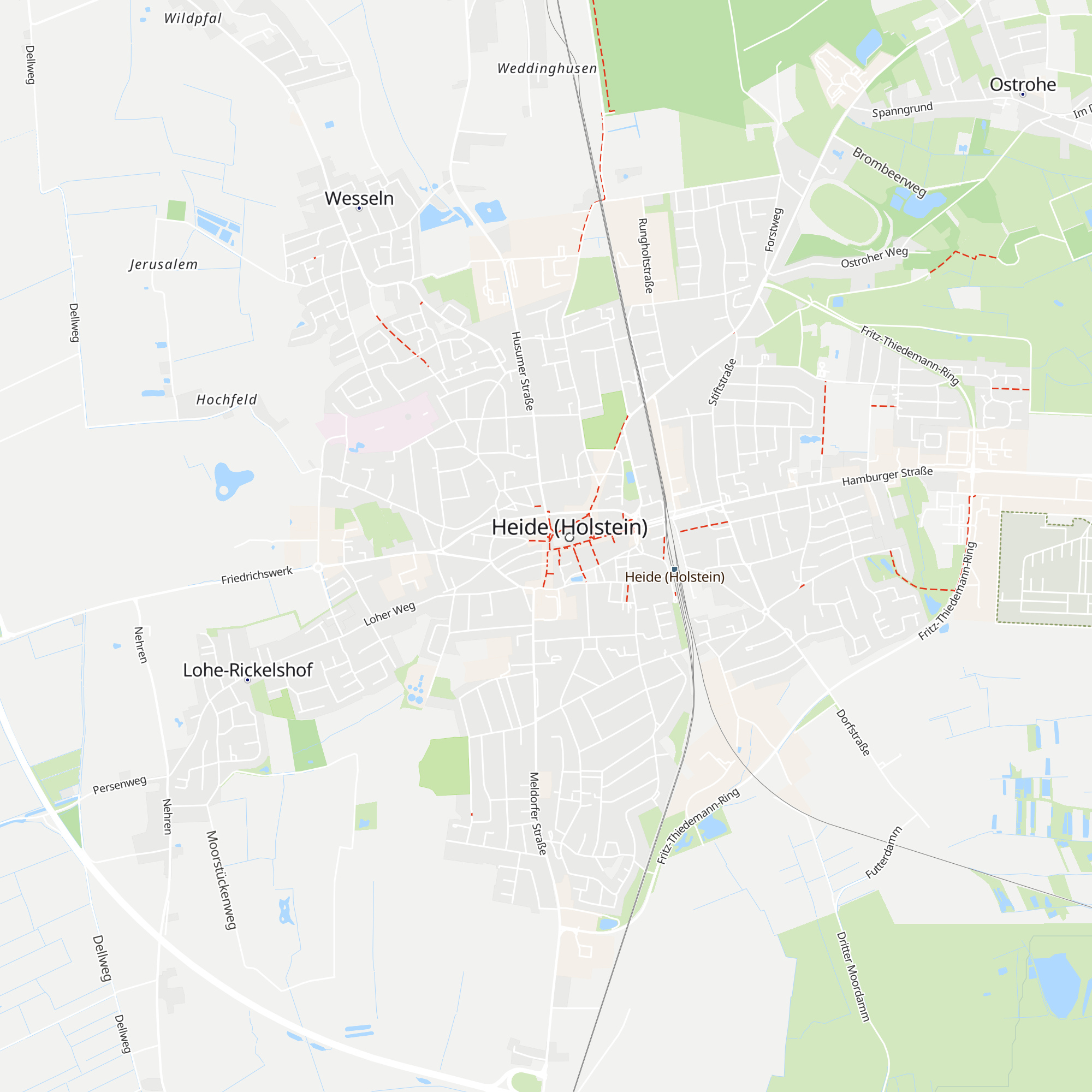 Touristinfo Heide map