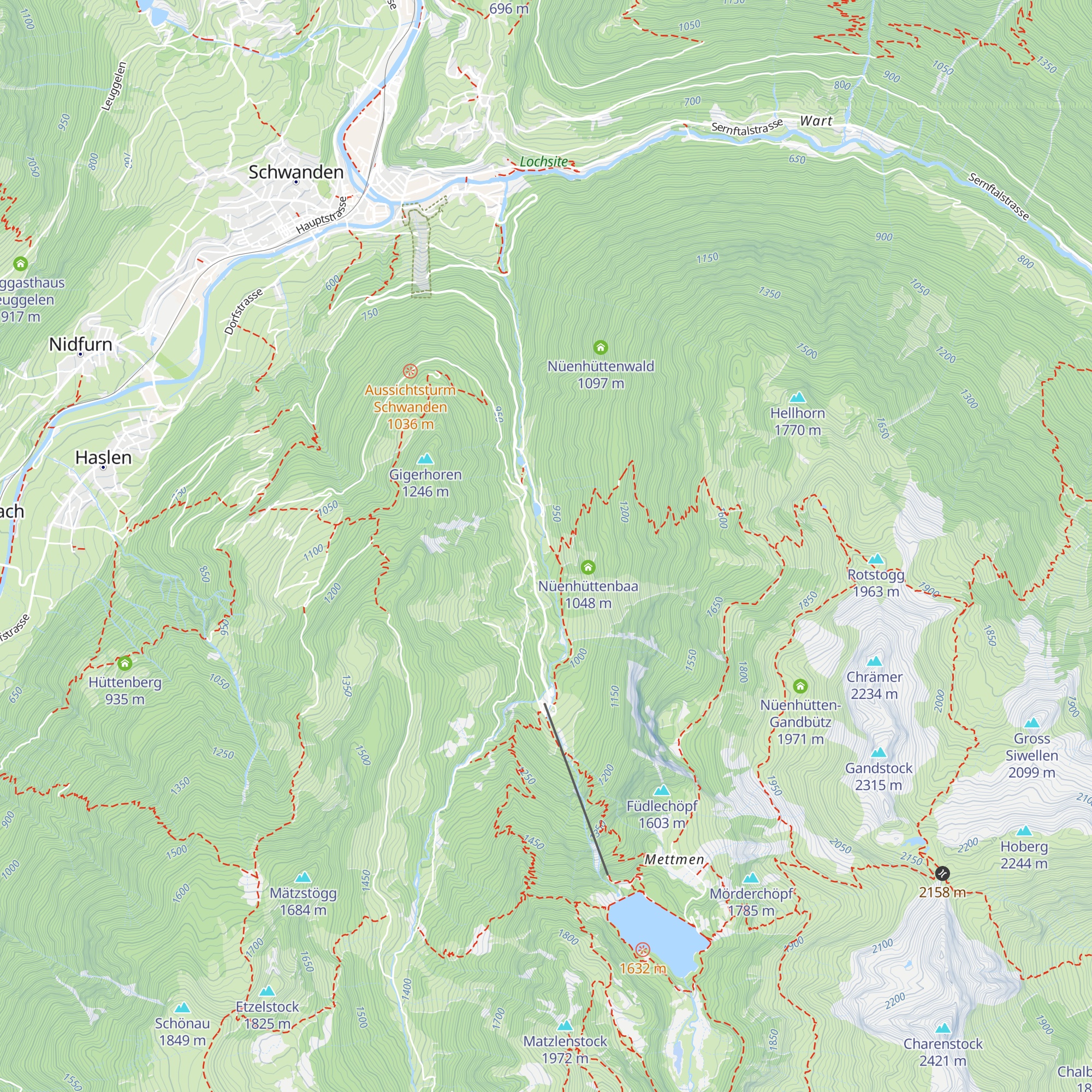 Nüenhütten map