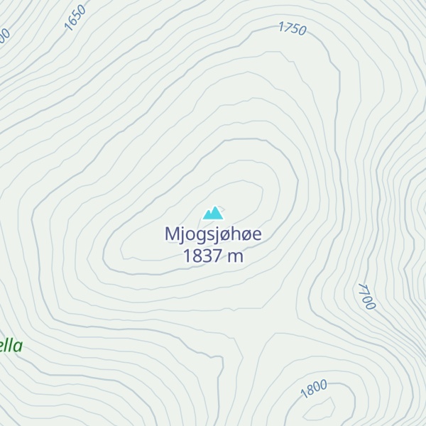Map of Mjogsjøhøe