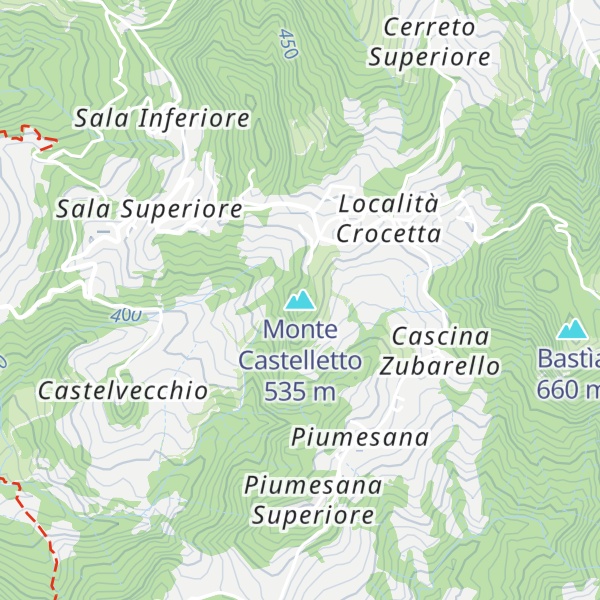 Map of Monte Castelletto
