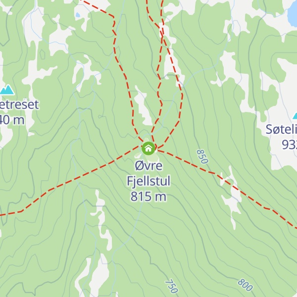 Map of Øvre Fjellstul