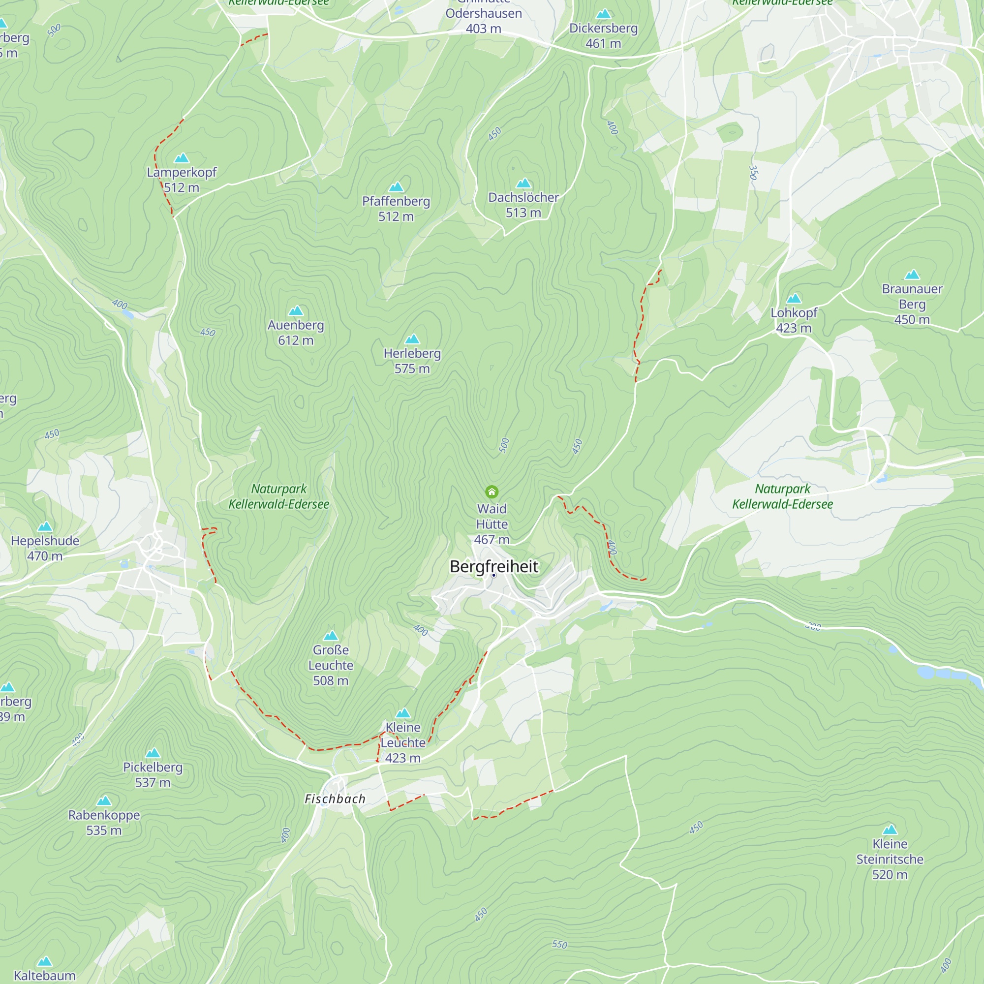 Waid Hütte map
