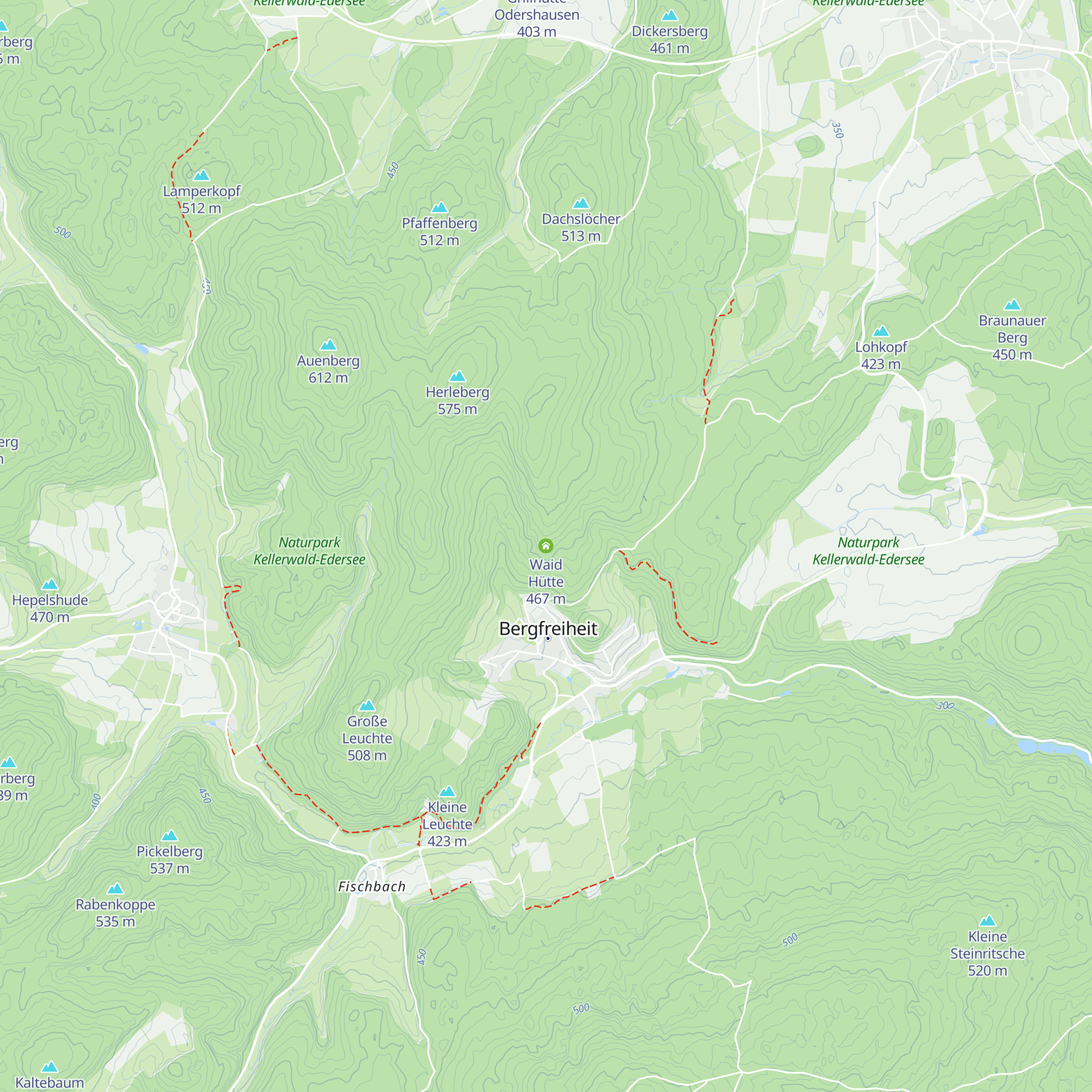 Waid Hütte map