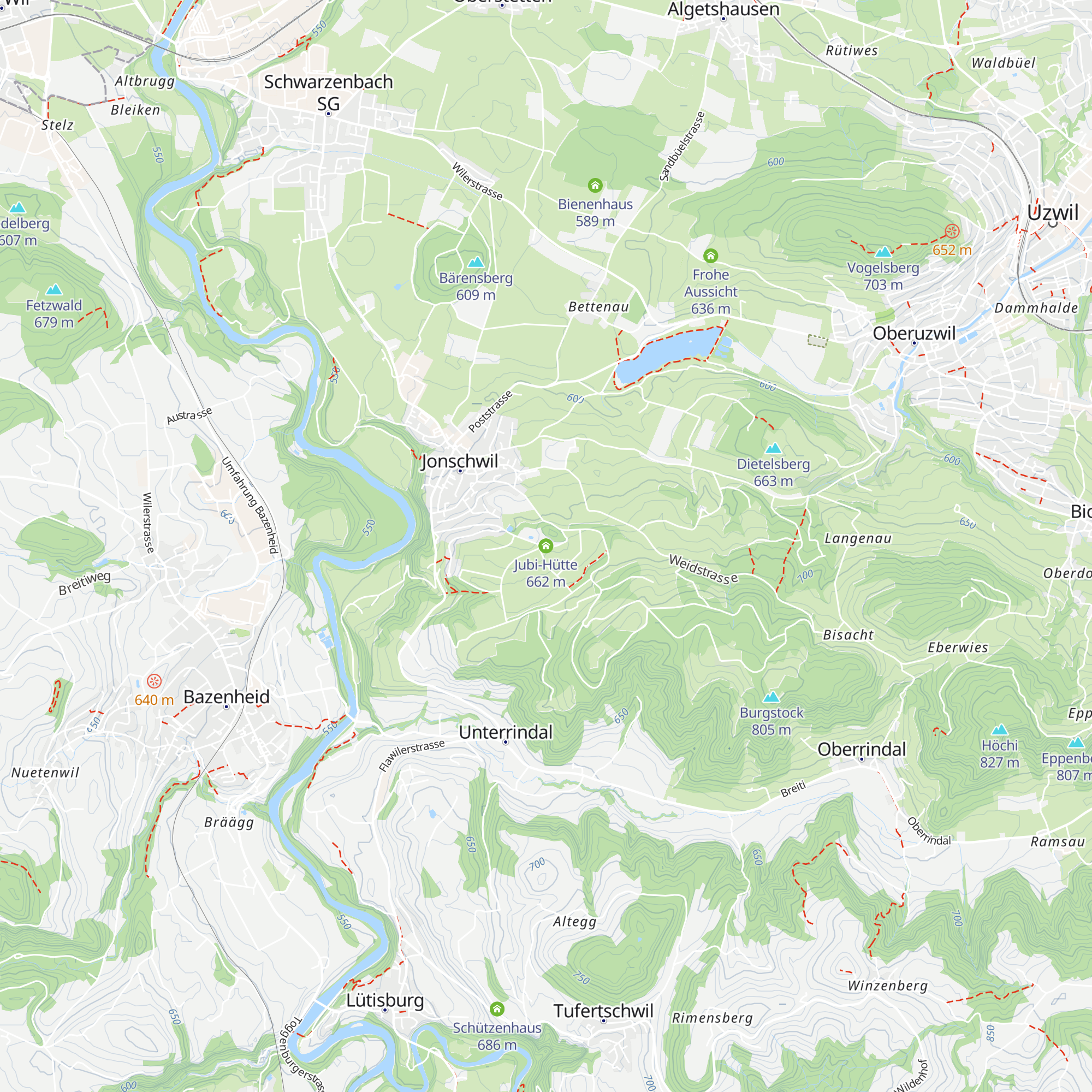Jubi-Hütte map