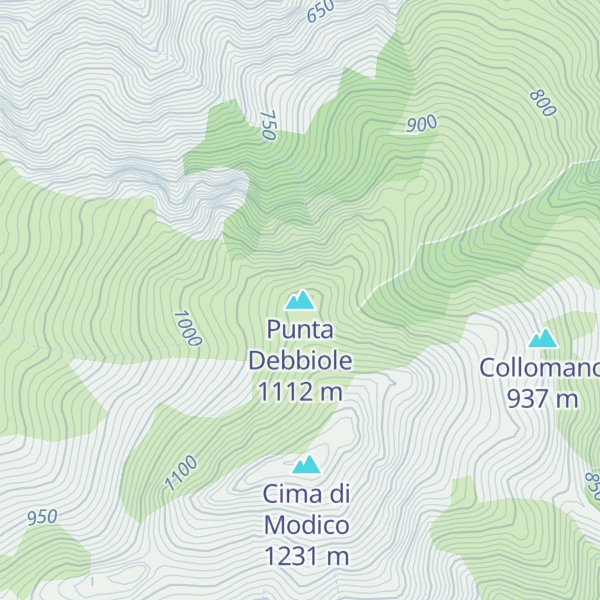 Map of Punta Debbiole