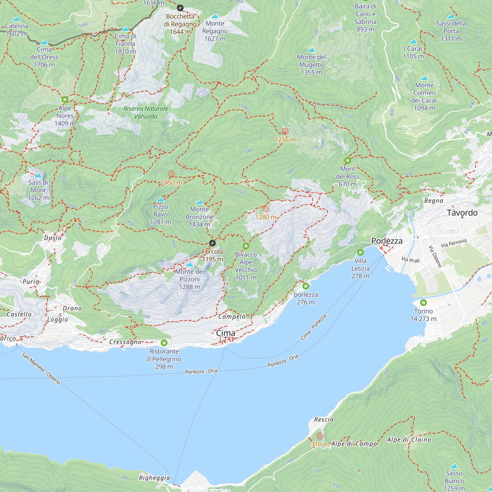 Bivacco Alpe Vecchio map