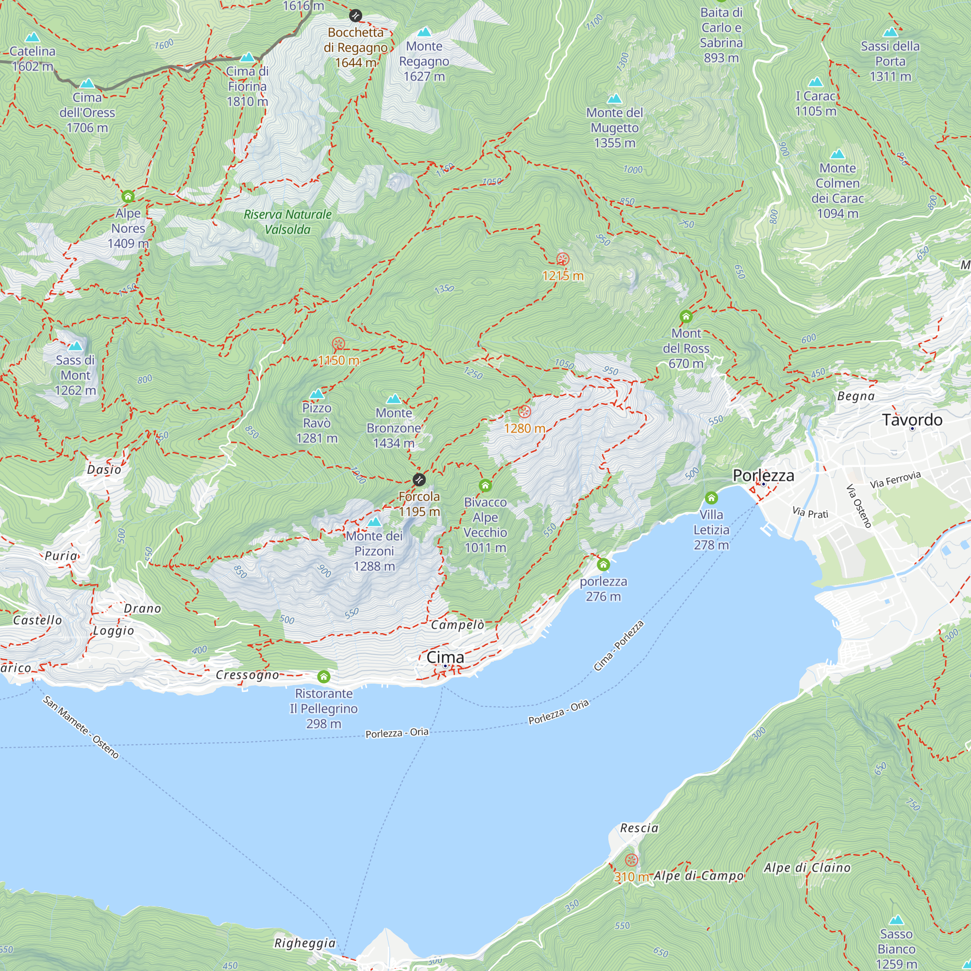 Bivacco Alpe Vecchio map