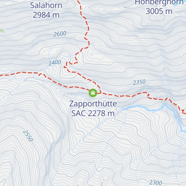 Map of Zapporthütte SAC