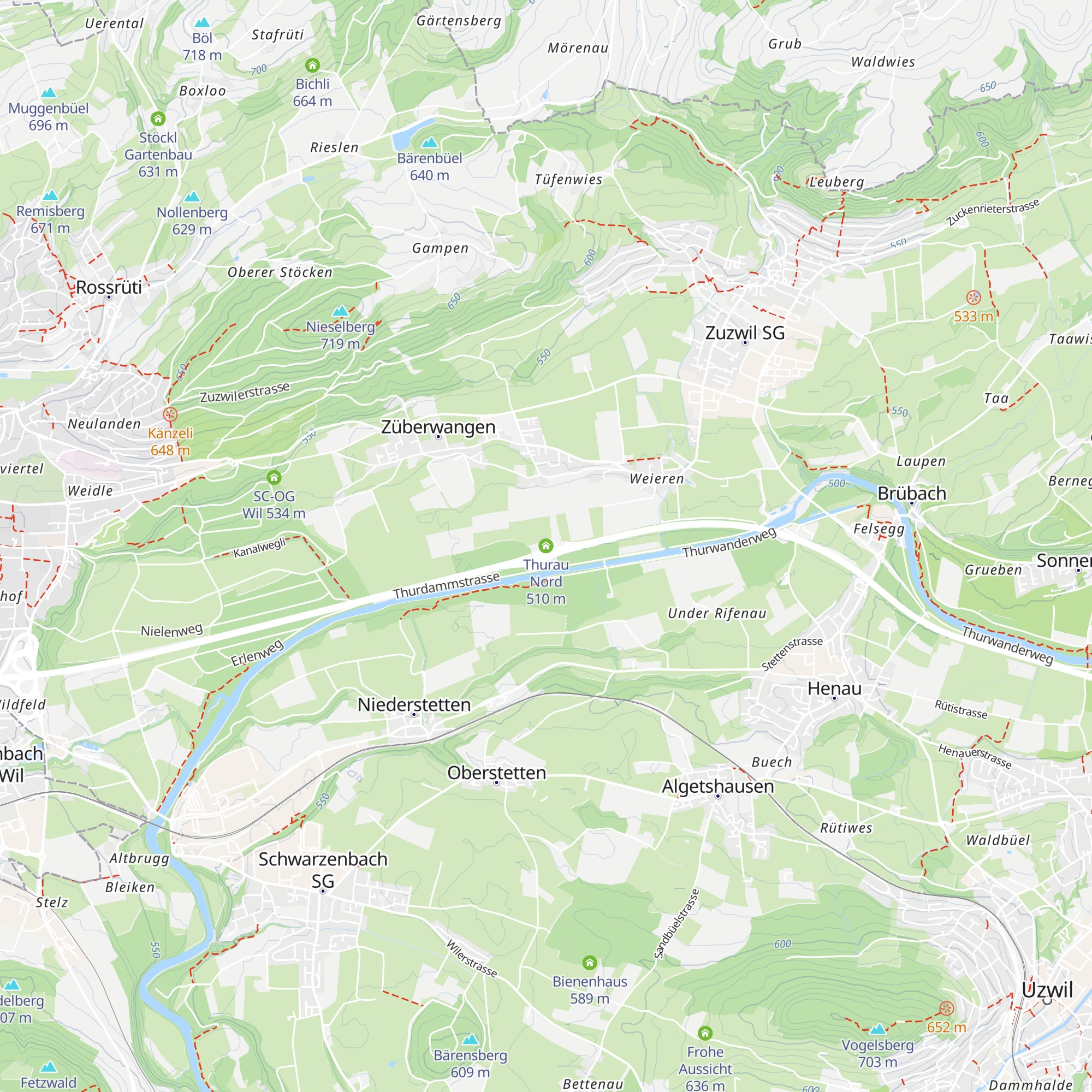 Thurau Nord map