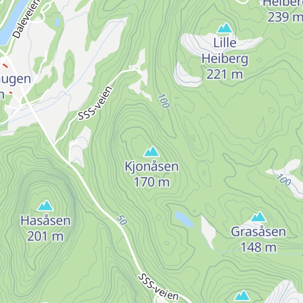 Map of Kjonåsen