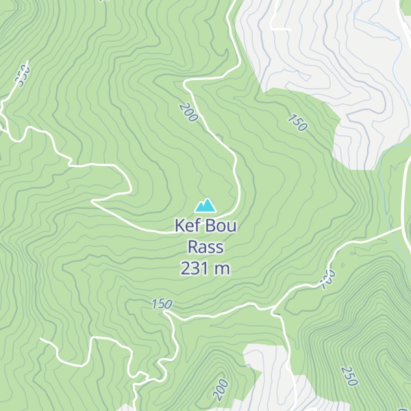 Map of Kef Bou Rass