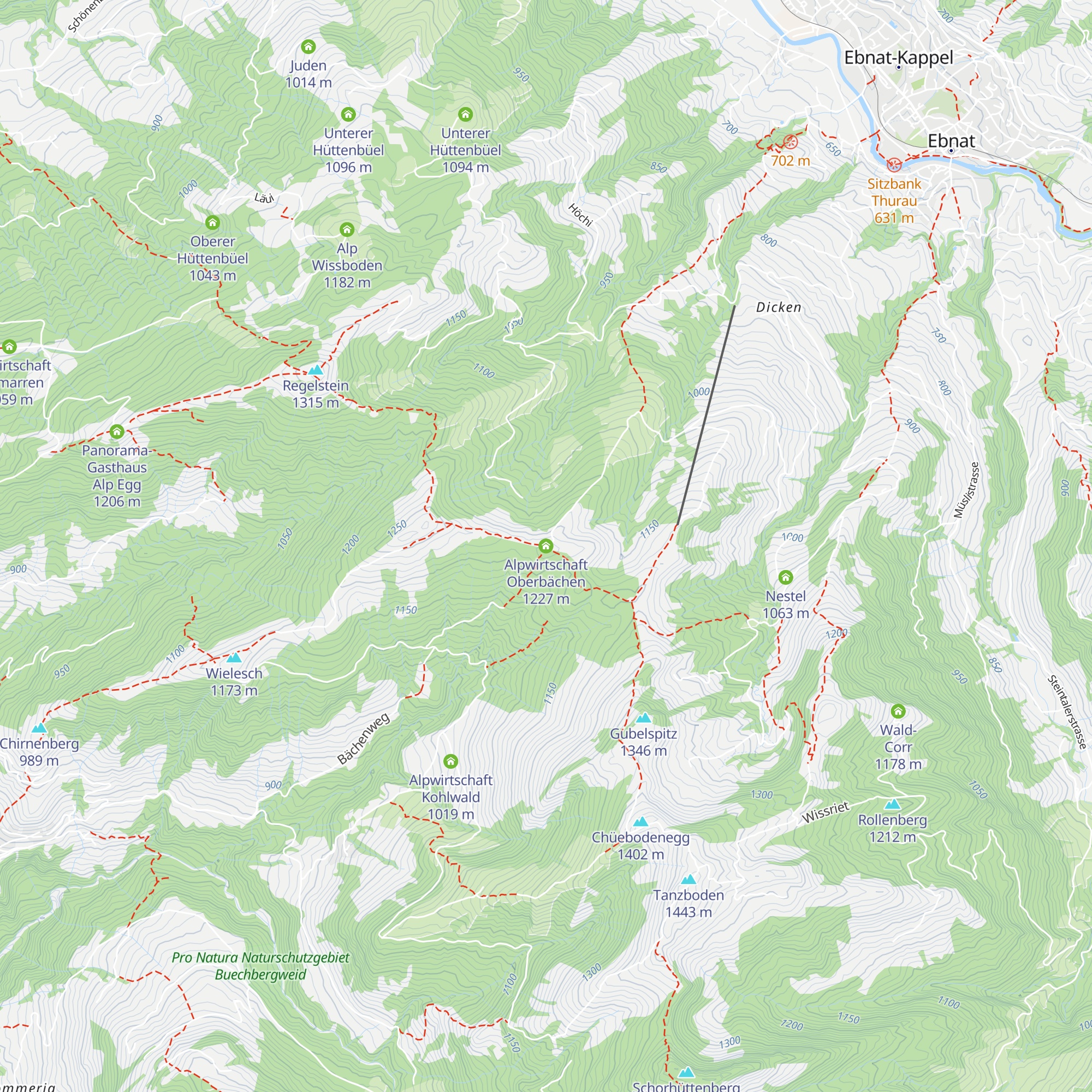 Alpwirtschaft Oberbächen map