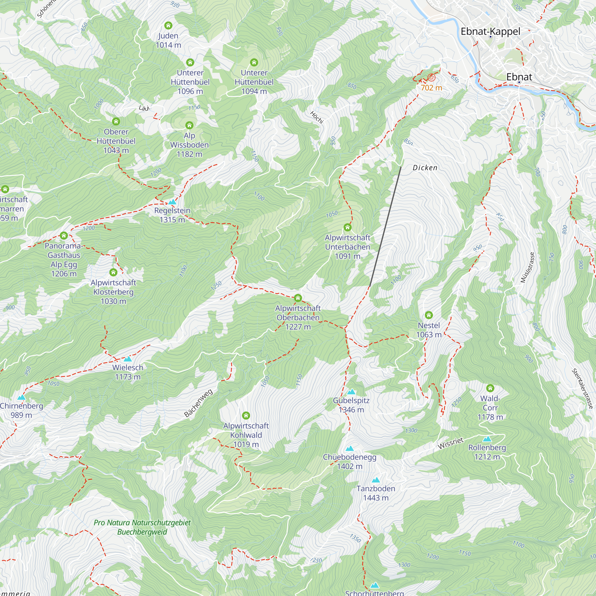 Alpwirtschaft Oberbächen map
