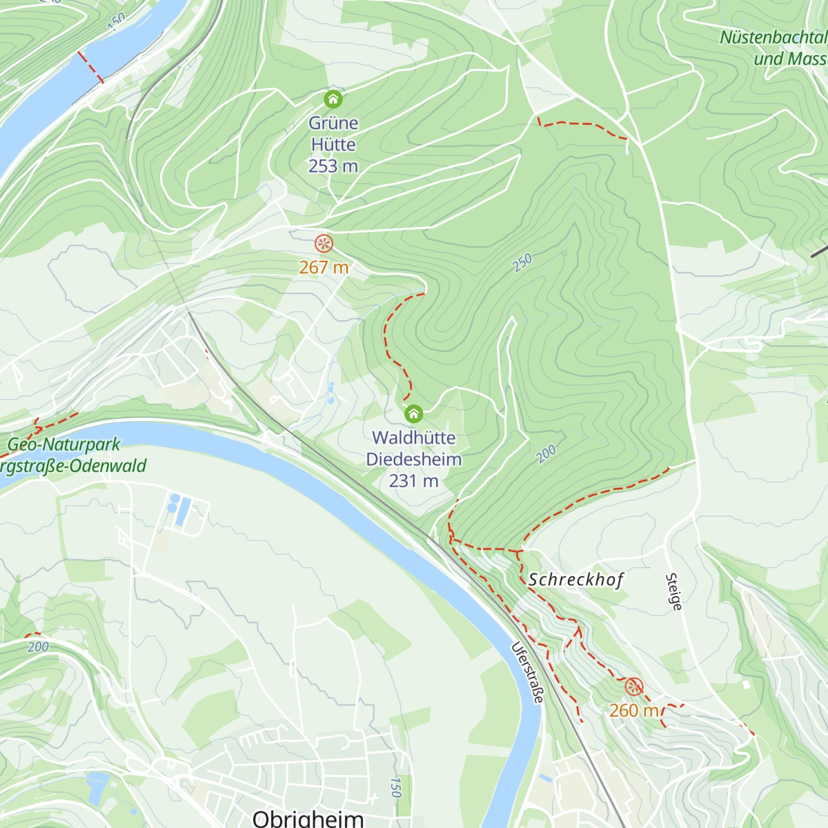 Waldhütte Diedesheim map