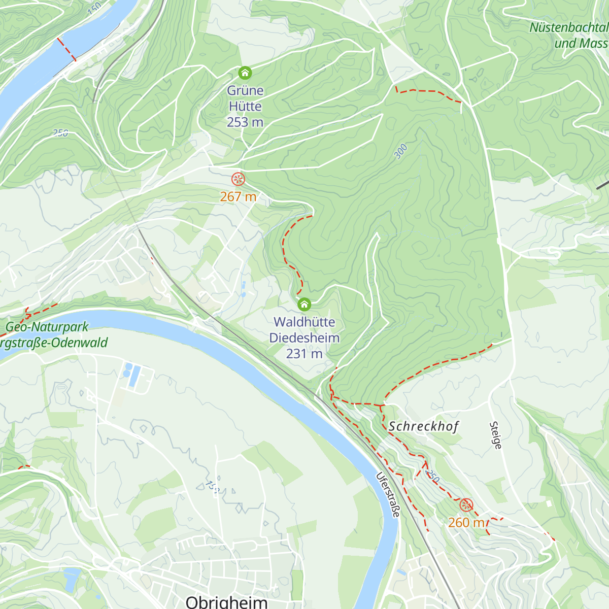 Waldhütte Diedesheim map
