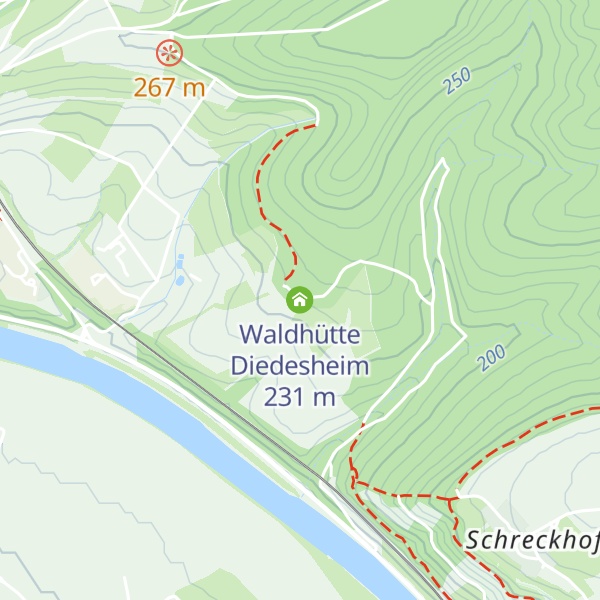 Map of Waldhütte Diedesheim