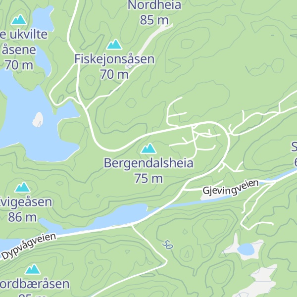 Map of Bergendalsheia
