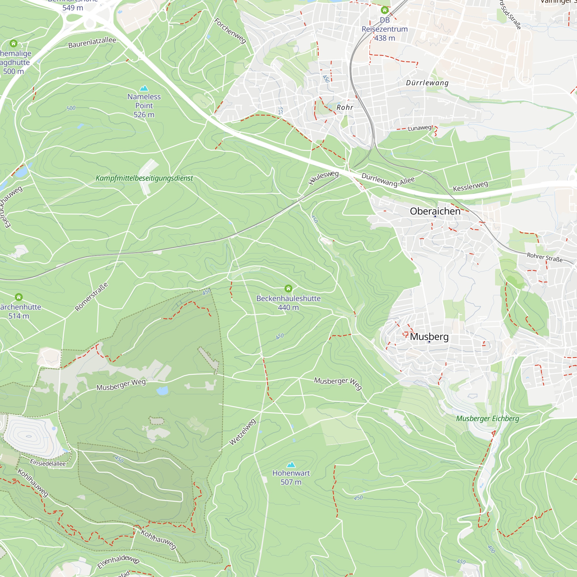 Beckenhäuleshütte map