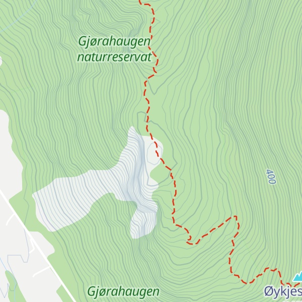 Map of Gjørahaugen
