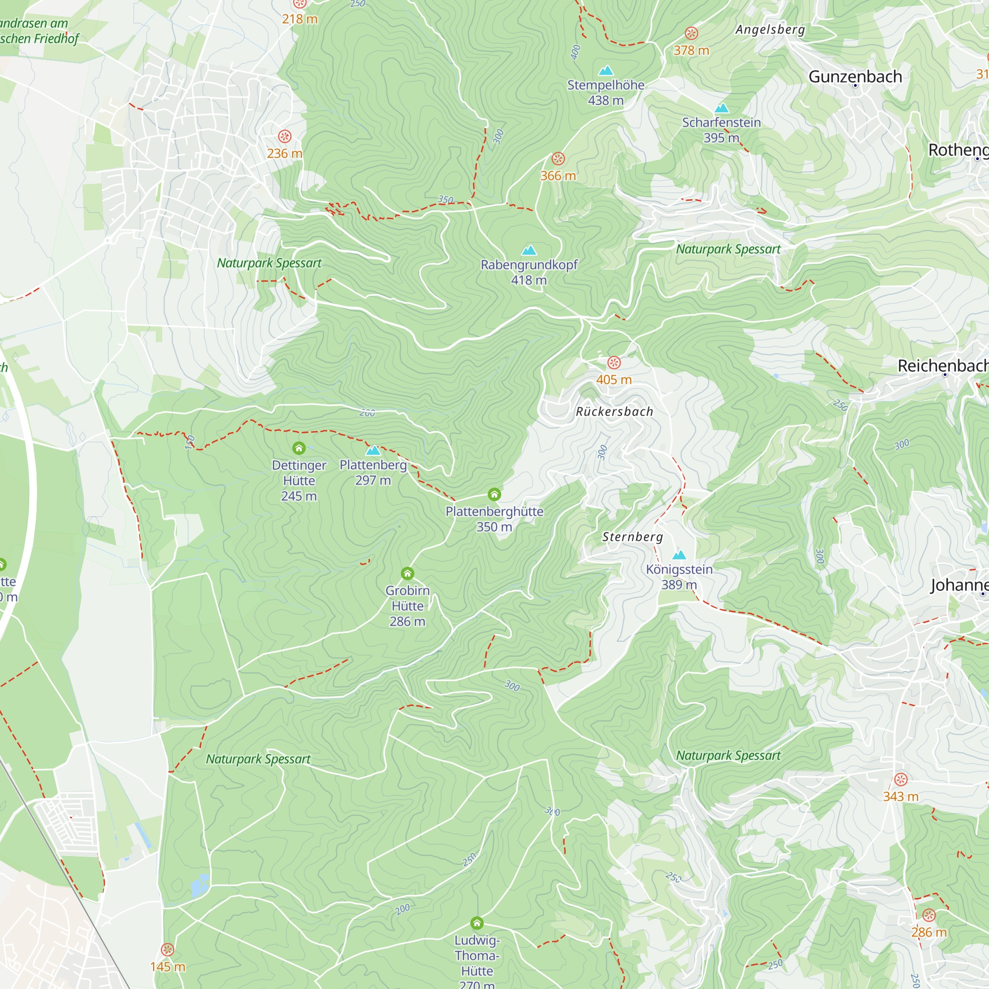 Plattenberghütte map