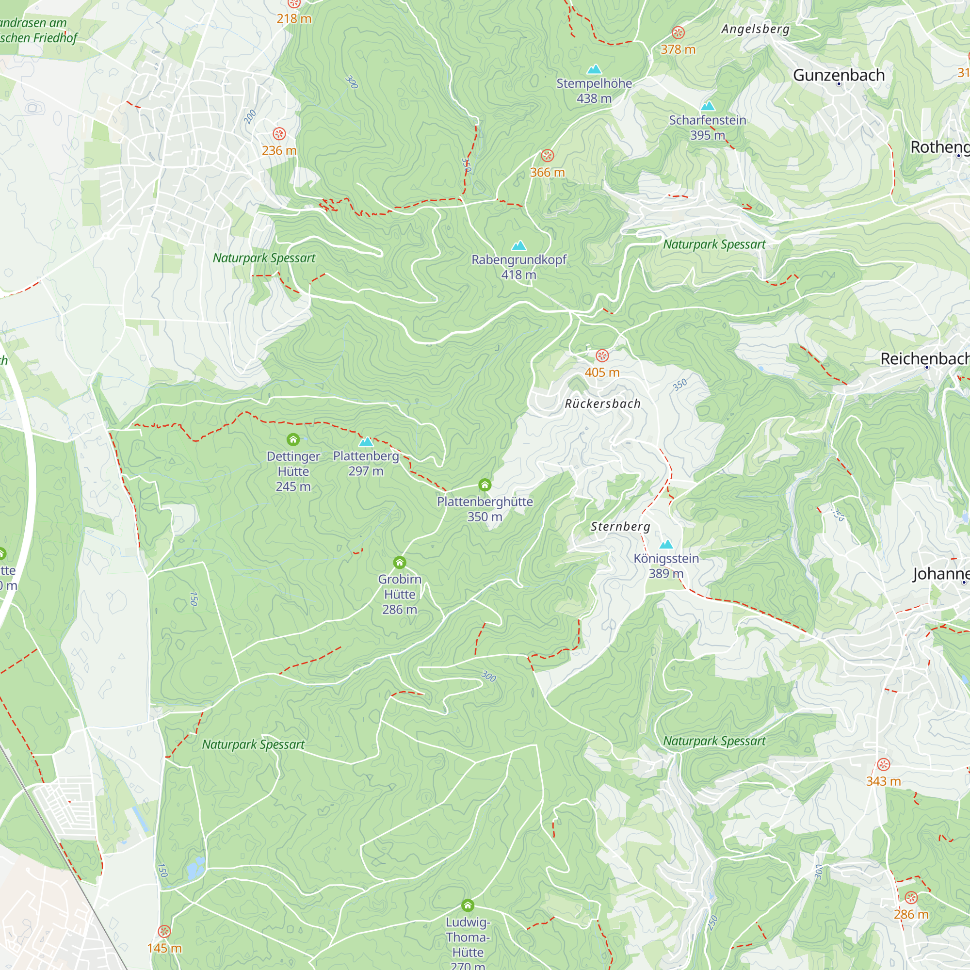 Plattenberghütte map