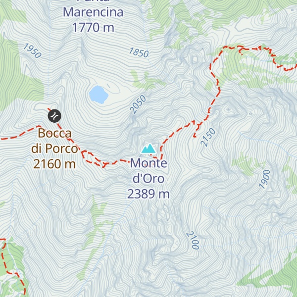 Map of Monte d'Oro