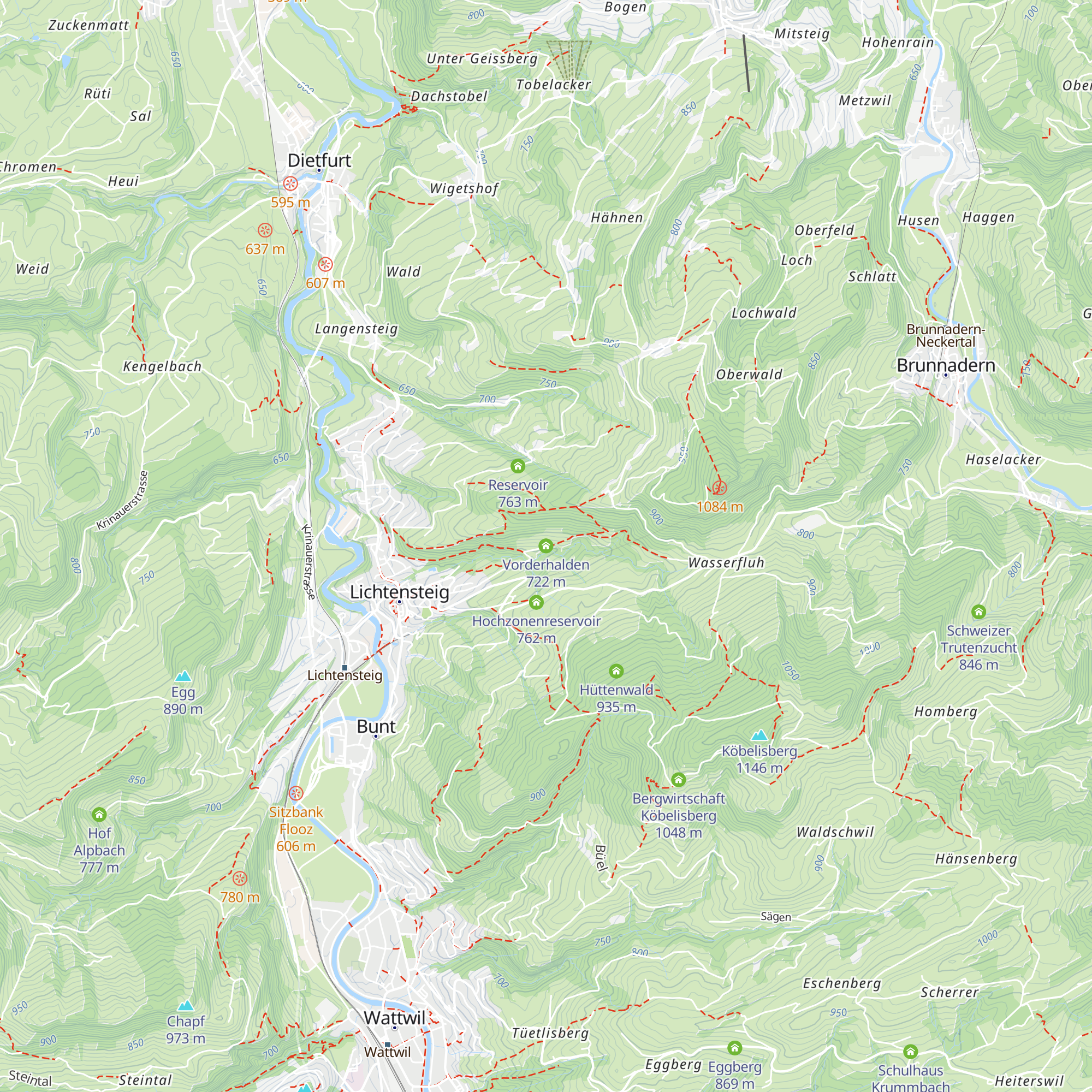 Vorderhalden map
