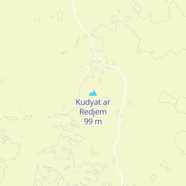 Map of Kudyat ar Redjem