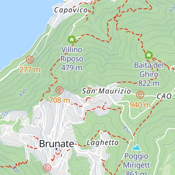 Map of Monte Tre Croci