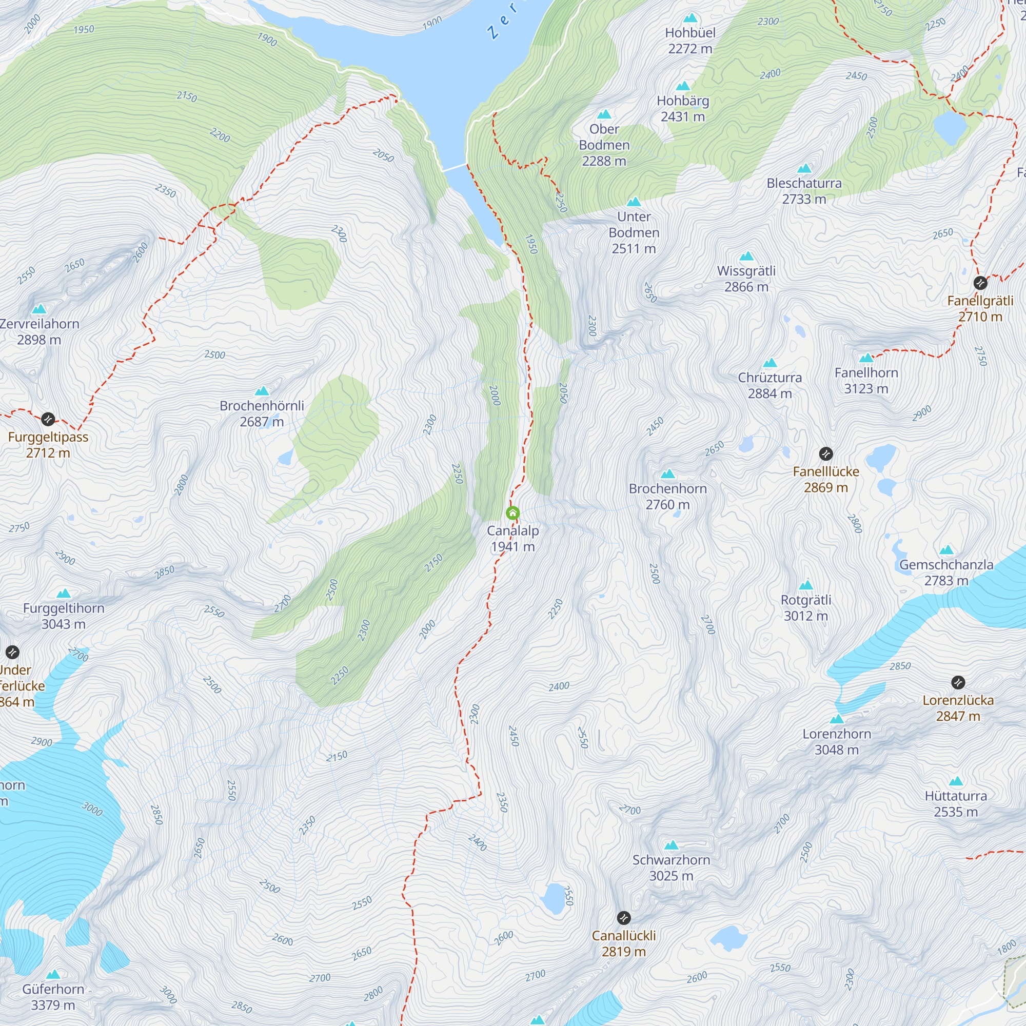 Canalalp map
