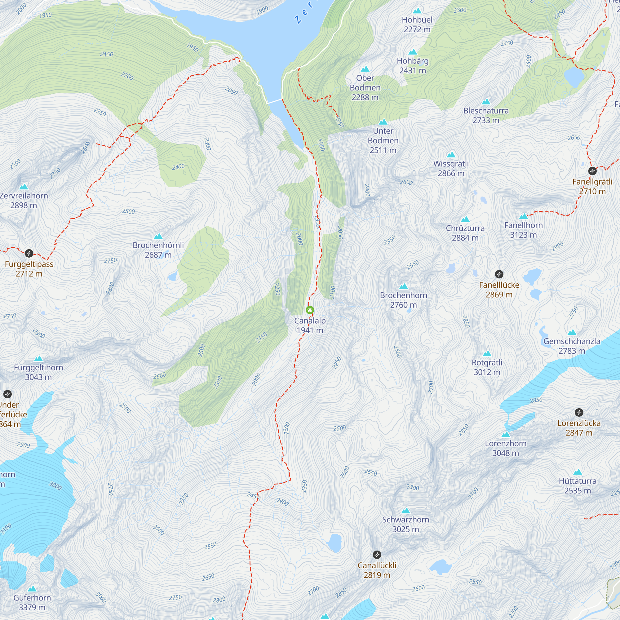 Canalalp map