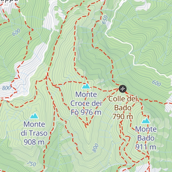 Map of Monte Croce dei Fò