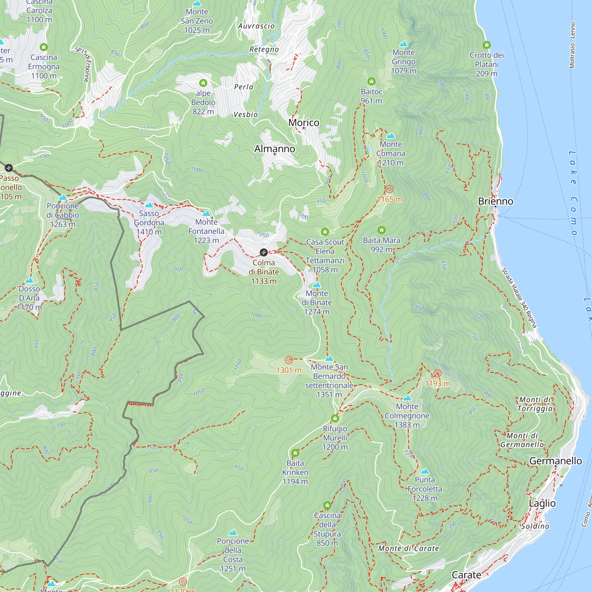 Ex Rifugio Binate map