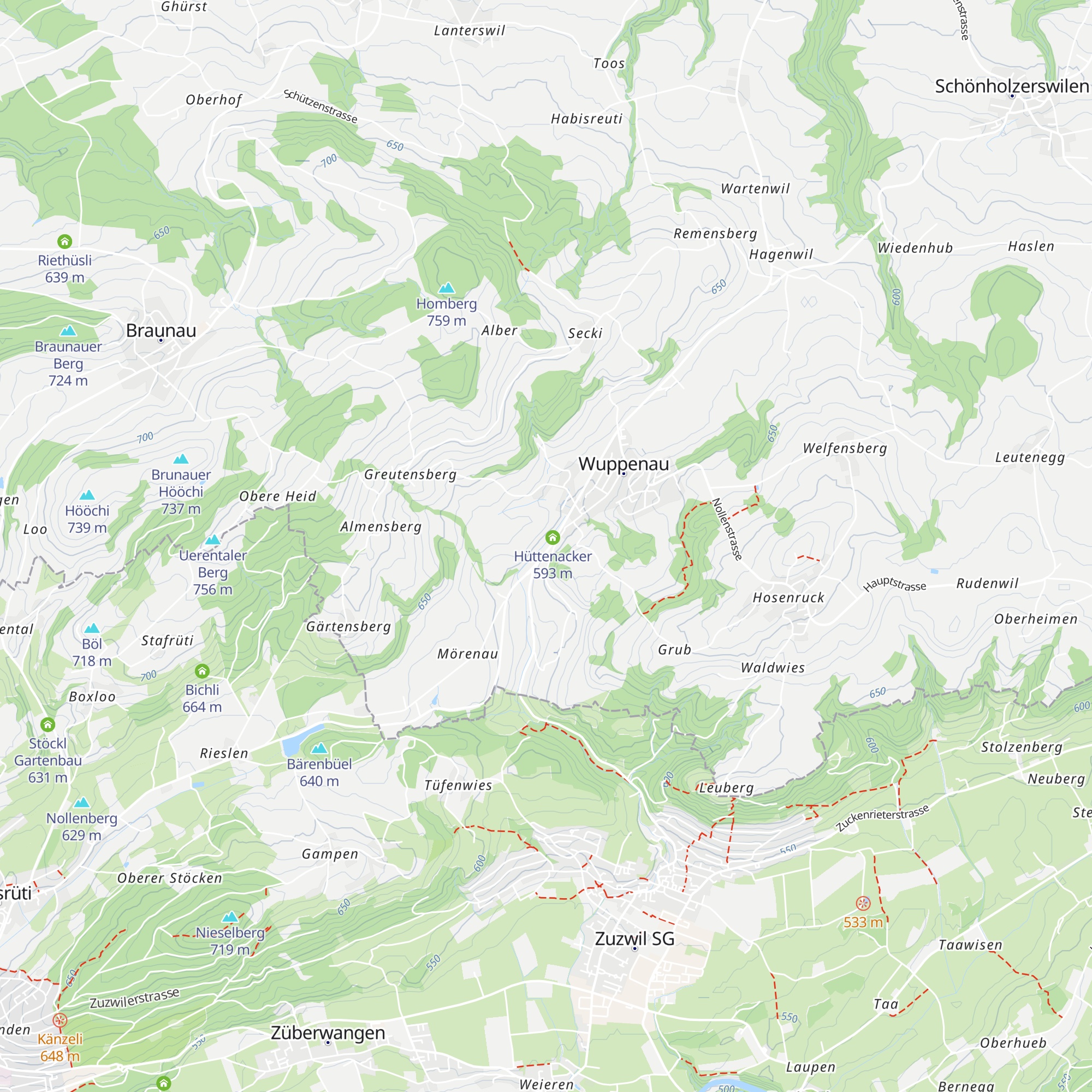 Werkhof Wuppenau map