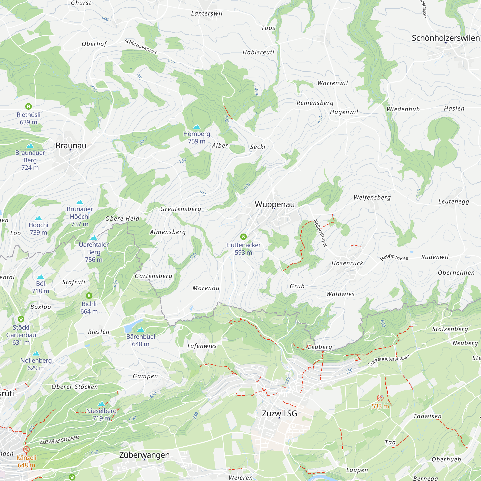 Werkhof Wuppenau map