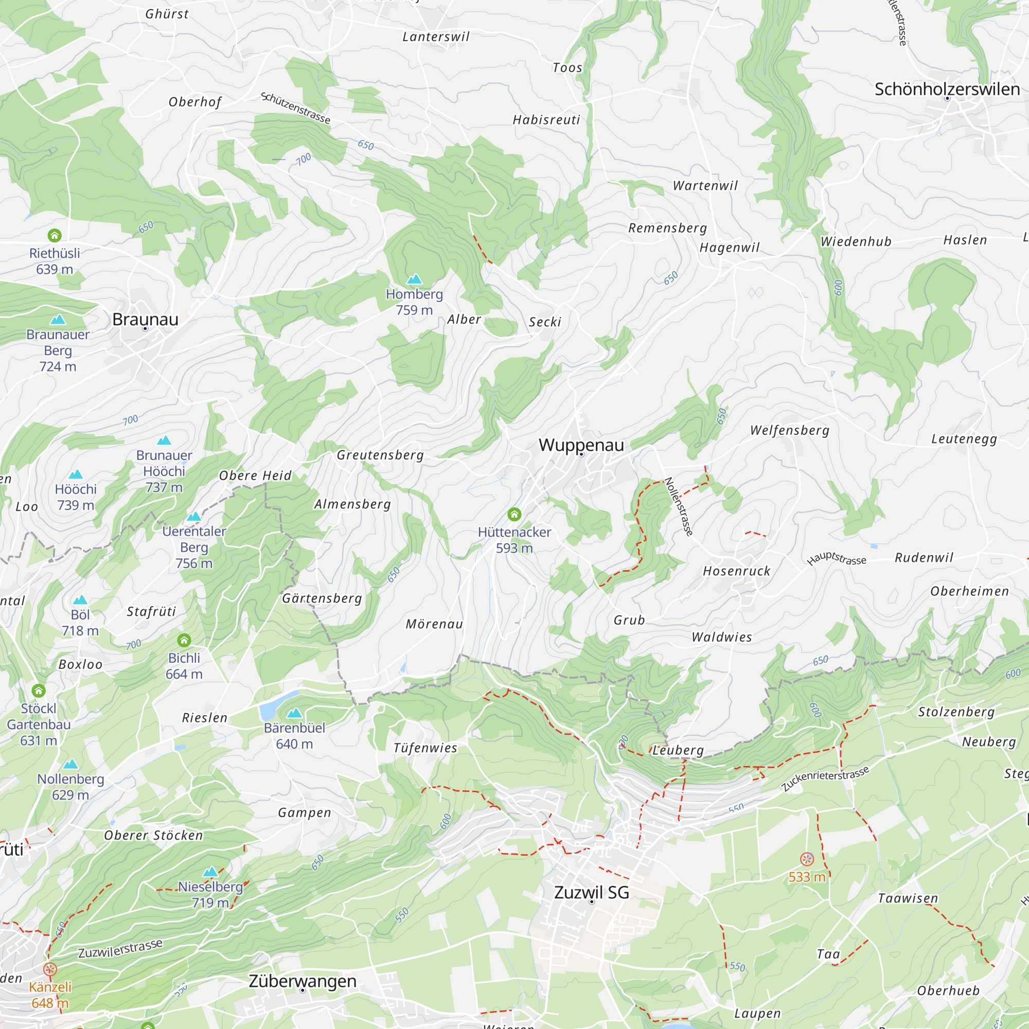 Hüttenacker map
