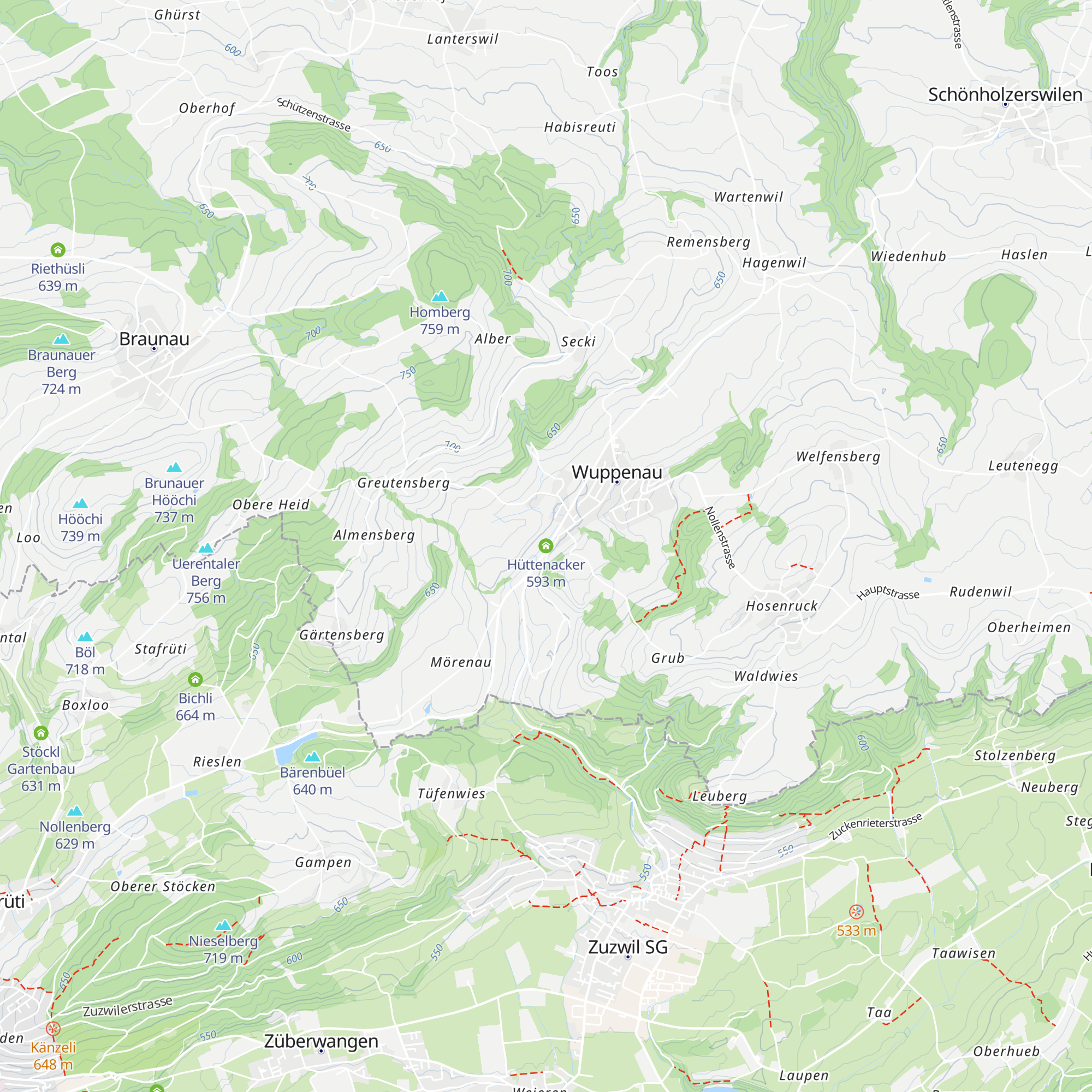 Hüttenacker map