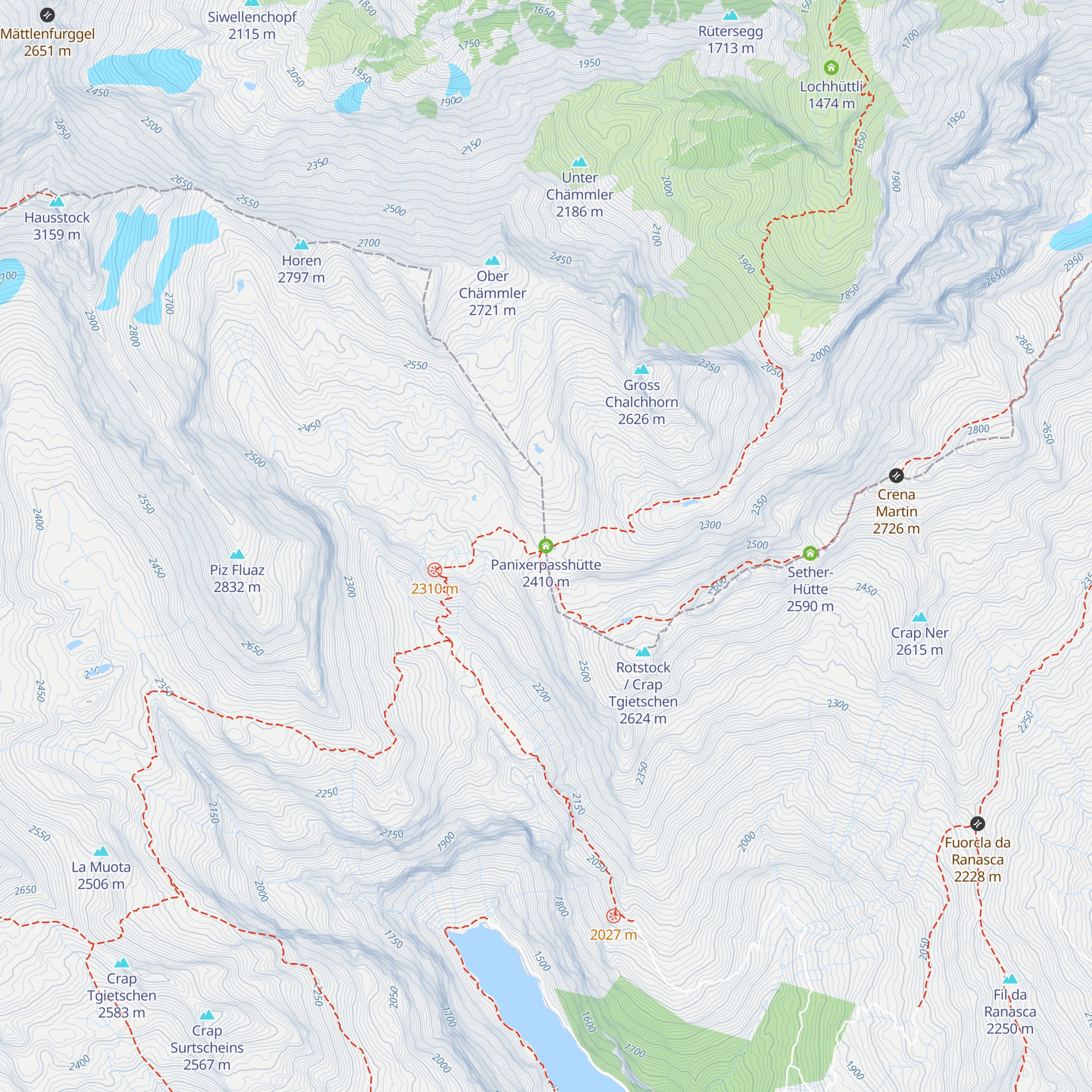 Panixerpasshütte map