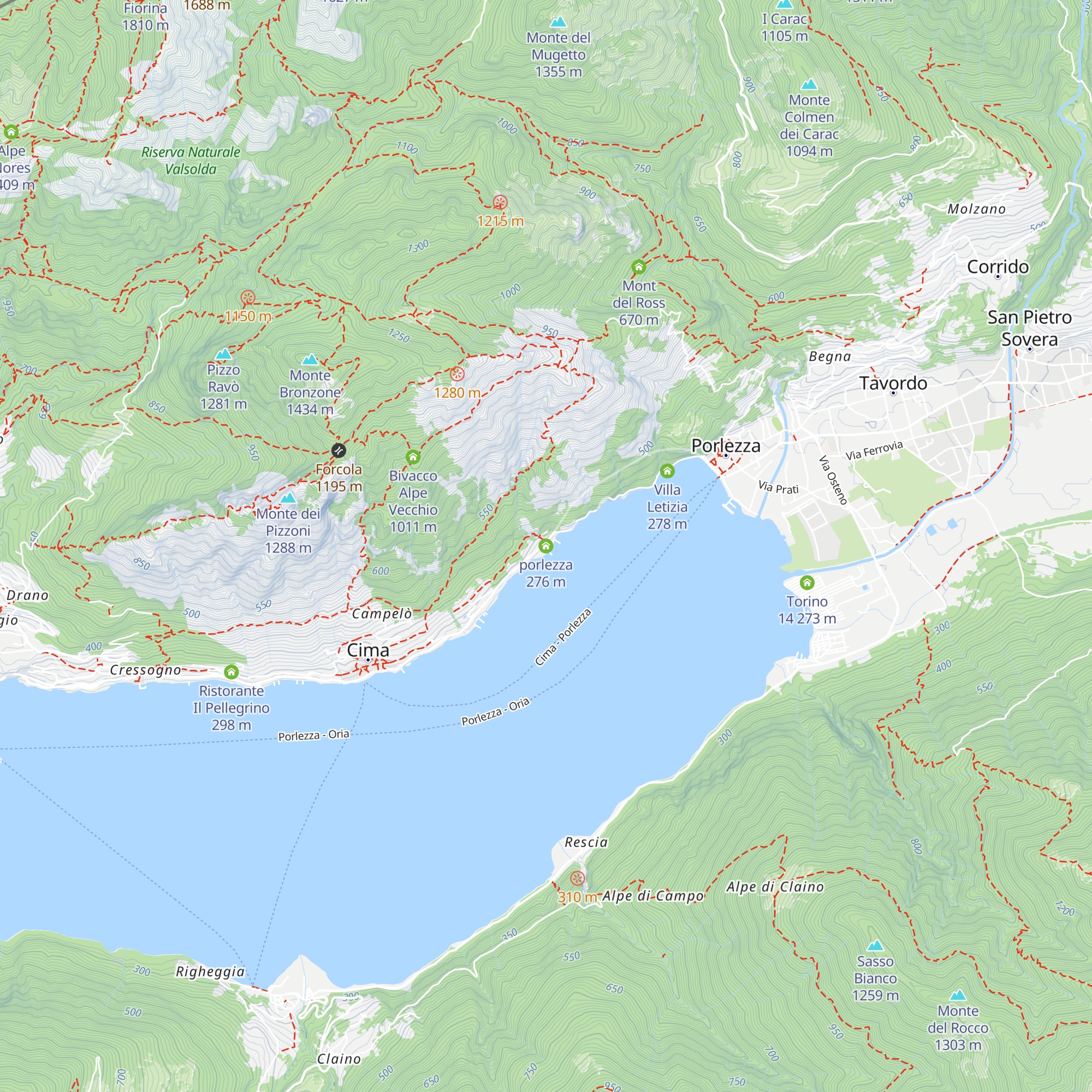 porlezza map