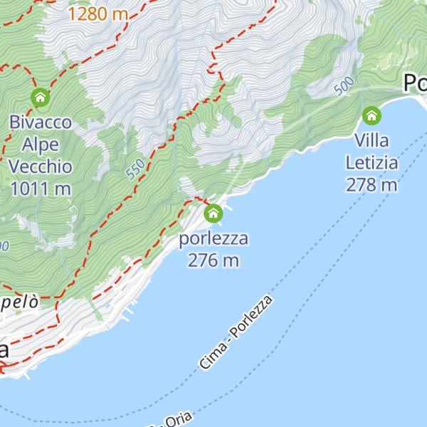 Map of porlezza