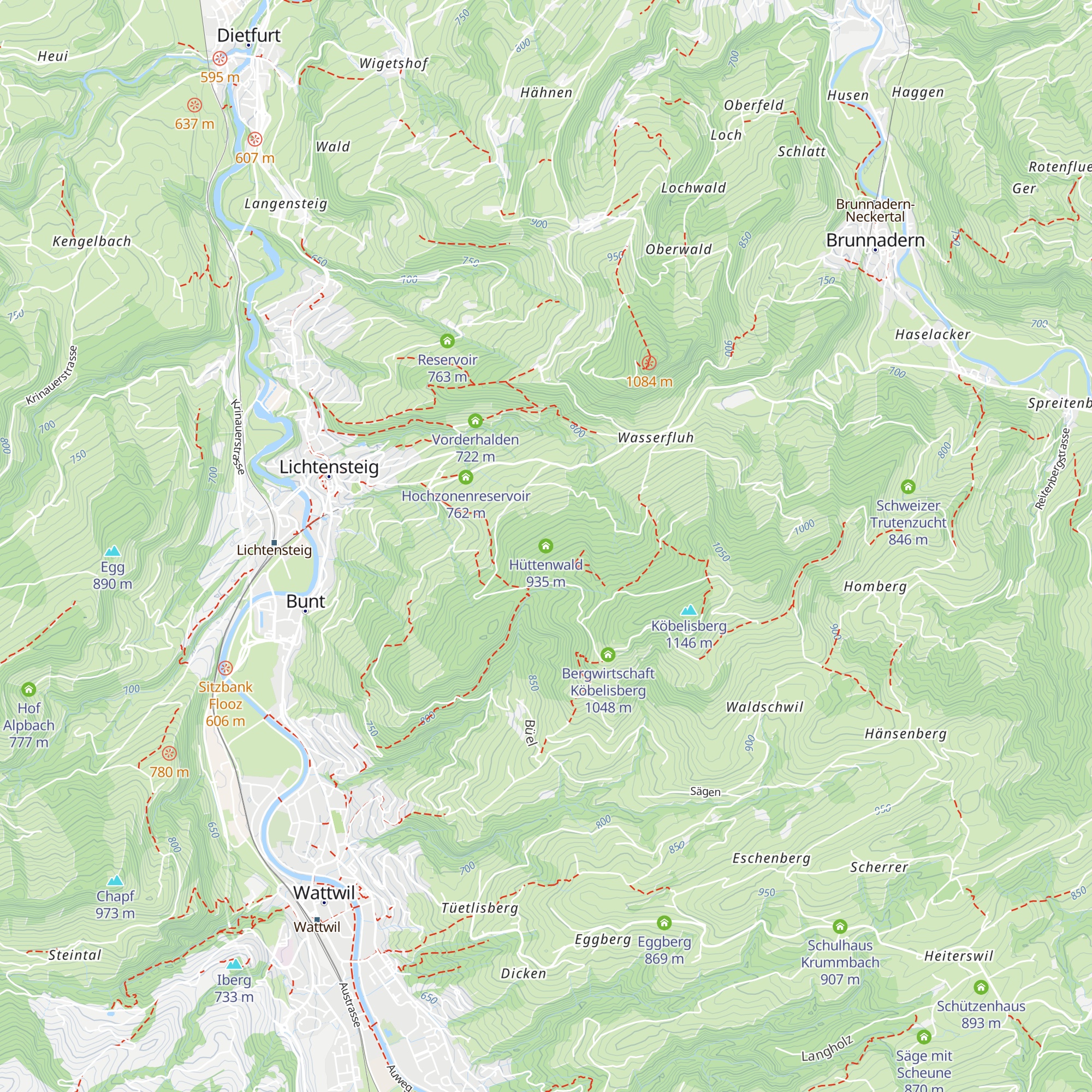 Hüttenwald map