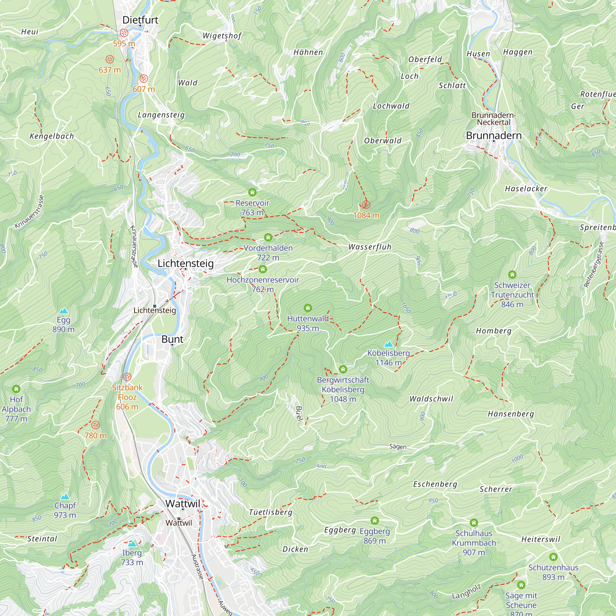 Hüttenwald map