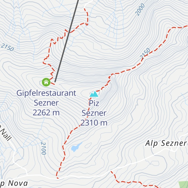 Map of Piz Sezner